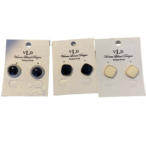 enamel stud earring set - Picture 1 of 3
